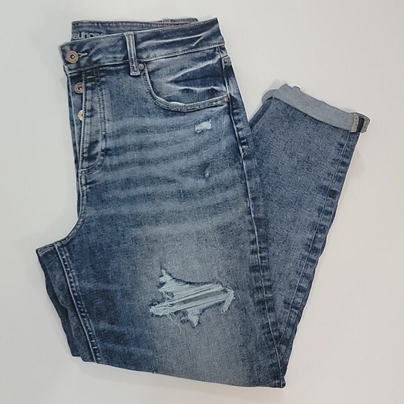 MAURICES High-Rise Boyfriend Button Fly Jeans size 14S - Picture 1 of 10